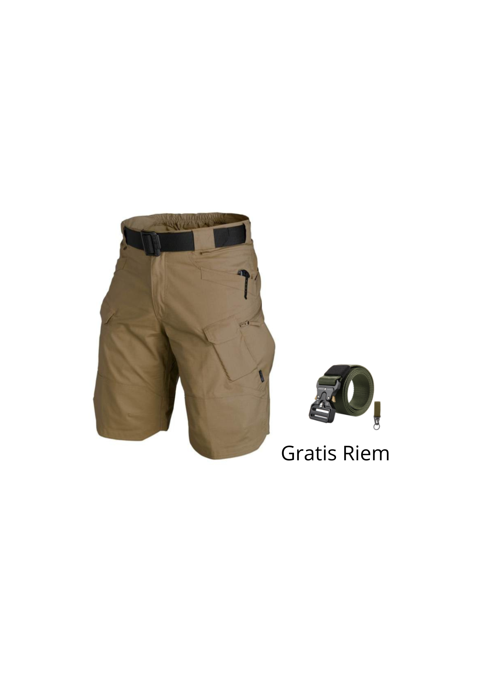 Alex™ | Duurzame short met 7 zakken + GRATIS riem