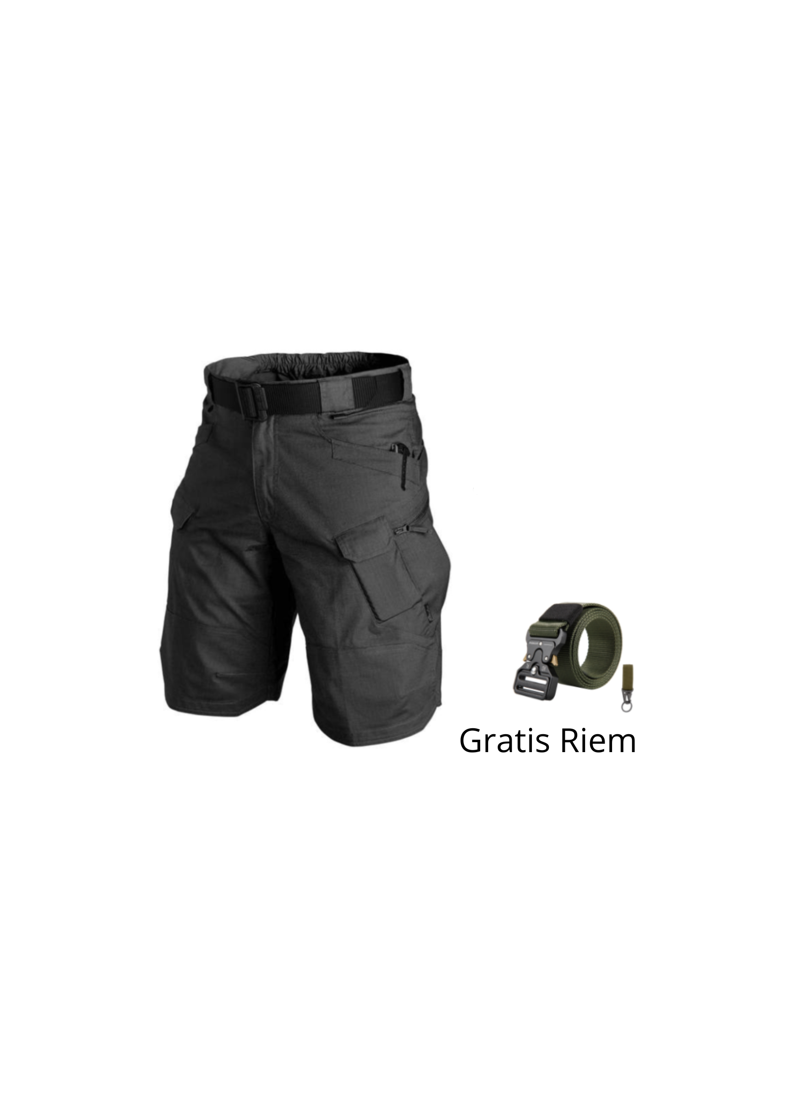 Alex™ | Duurzame short met 7 zakken + GRATIS riem